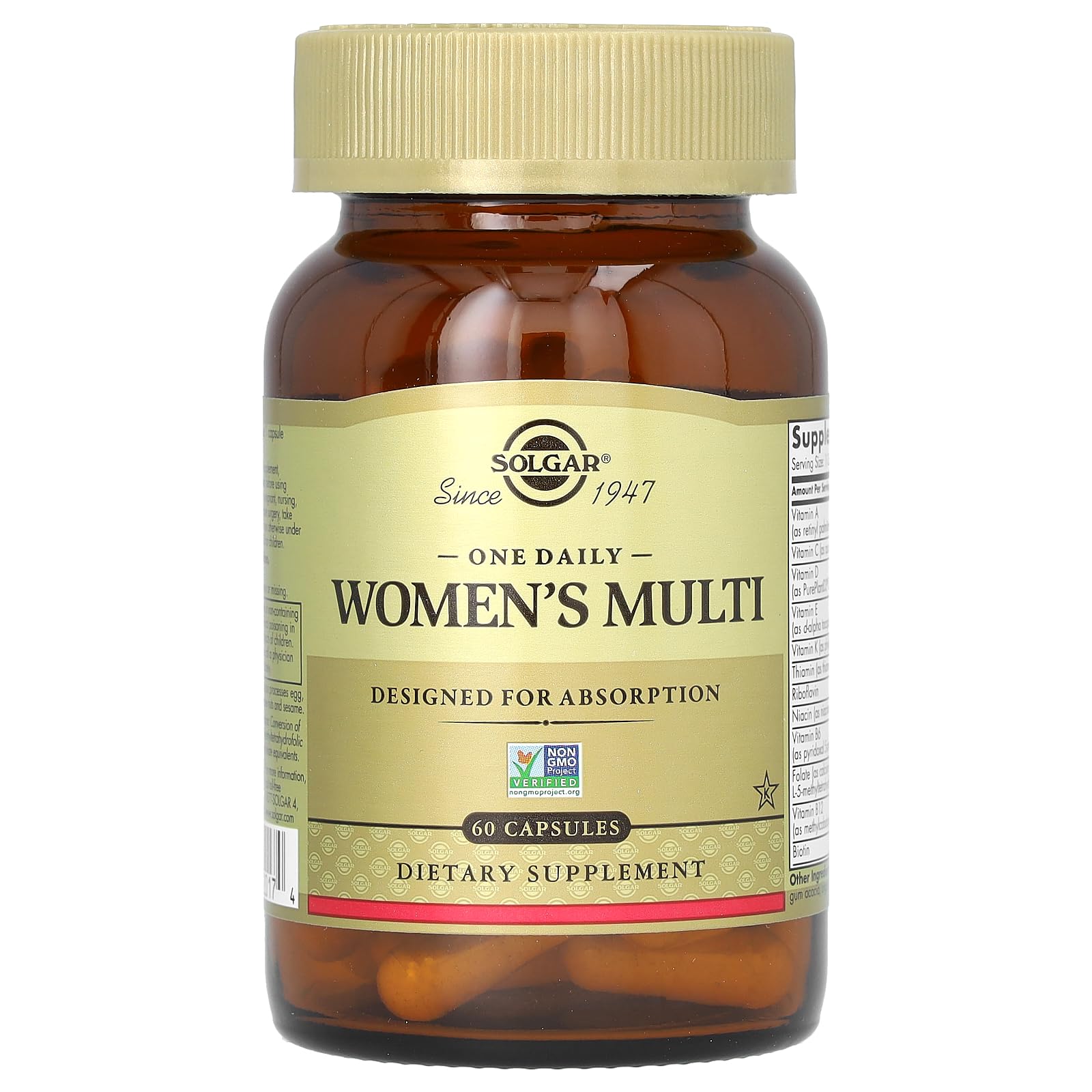 Solgar Multi-Femmes Quotidien – emballage clair et gélules pour cheveux et peau