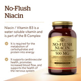 Capsules végétales Solgar Niacine sans flush, option vegan pratique.