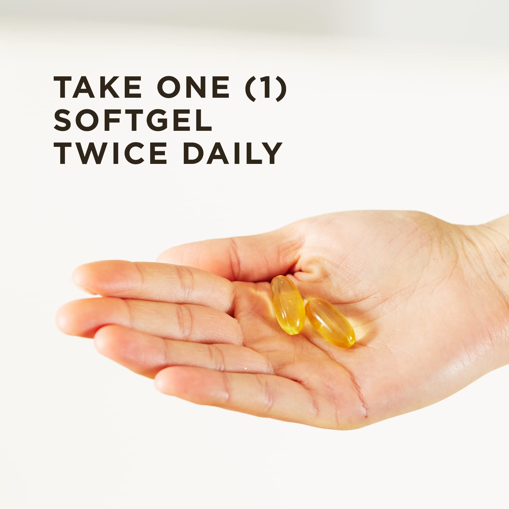 Solgar Omega-3 950 mg, etiquette claire, posologie journaliere simple.