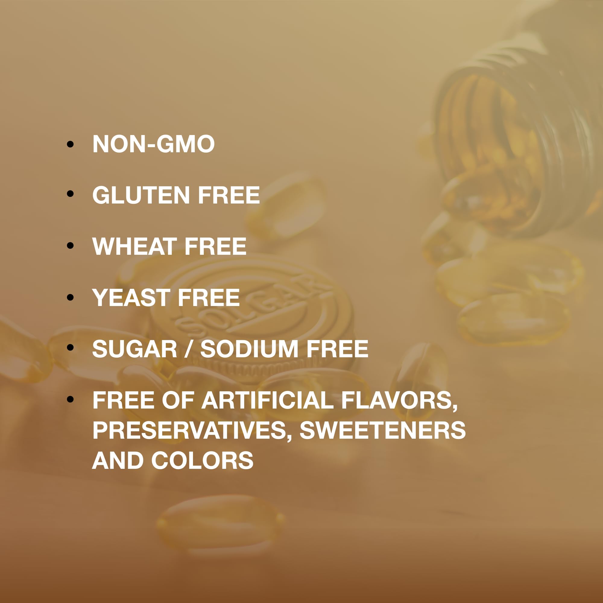 Solgar Omega-3 950 mg – ingrédients marins: procédé de purification pour réduire les contaminants.