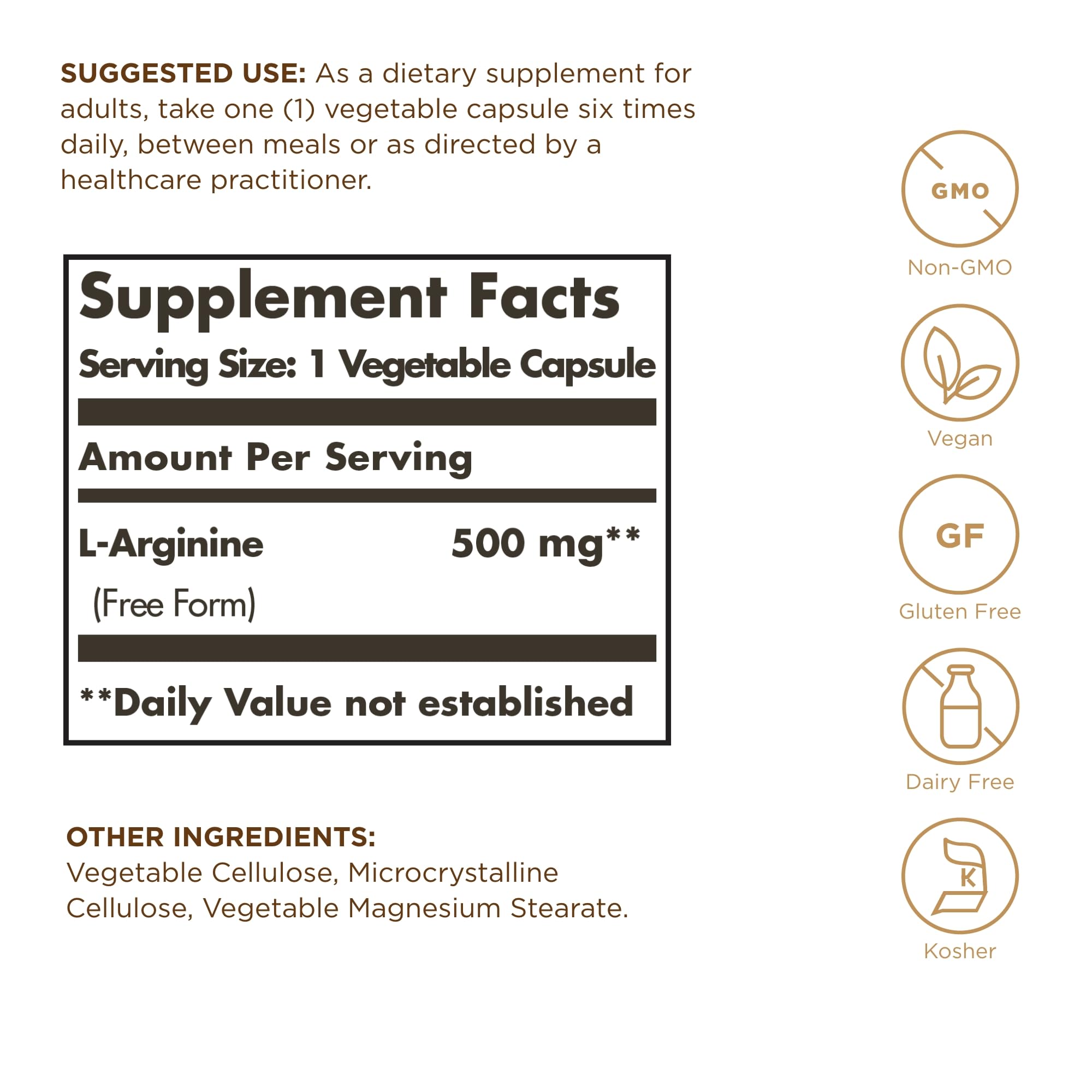 Solgar oxyde nitrique stimulant, illustration du concept de précurseur.