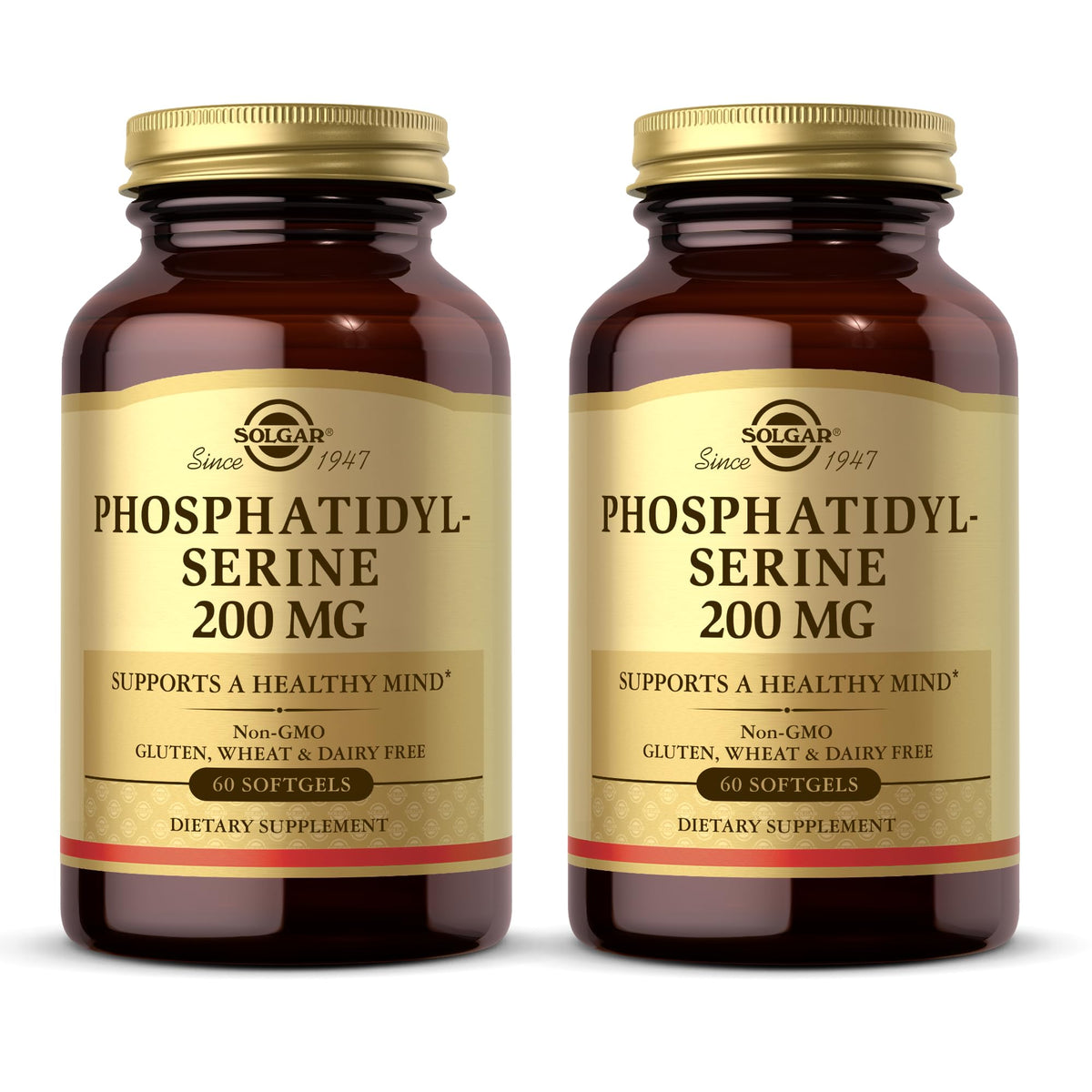 Solgar Phosphatidylserine: bouteille et gelules douces pour soutenir la mémoire
