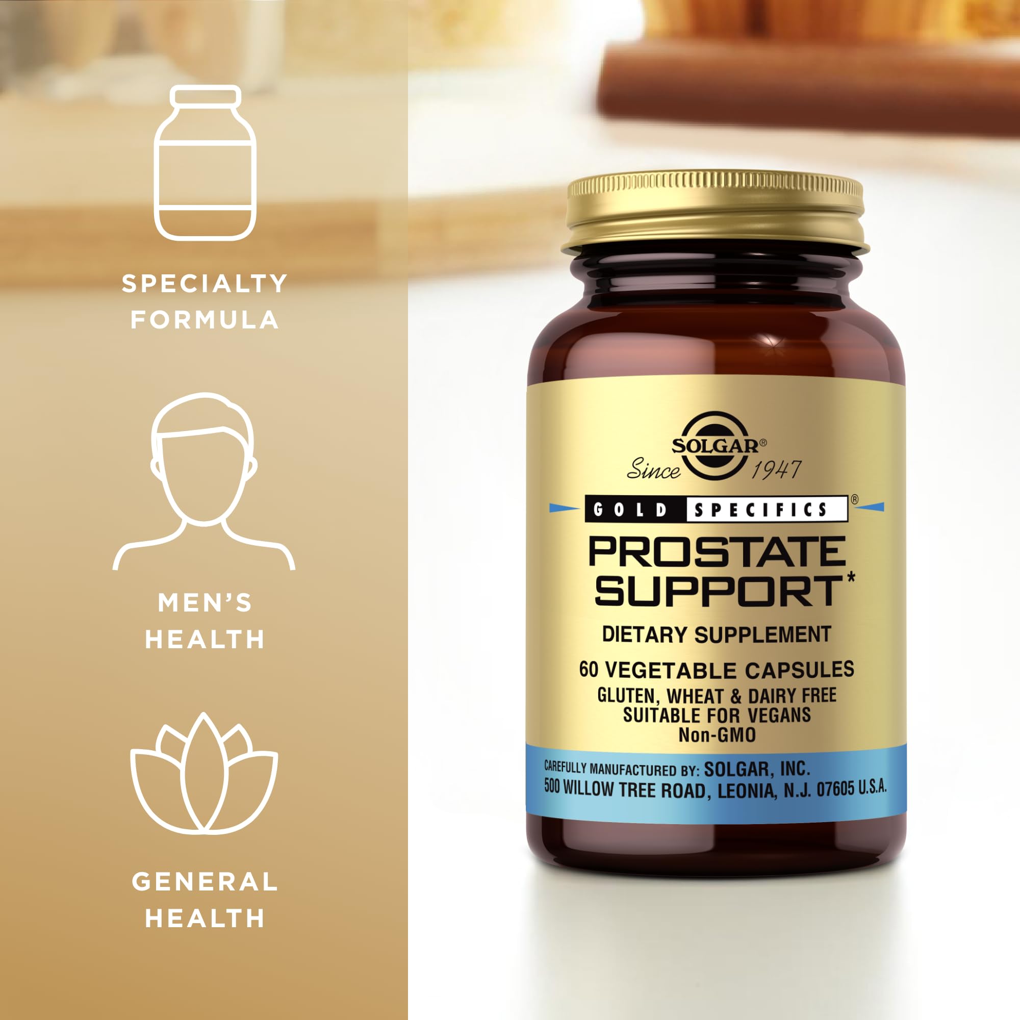 Solgar Prostate Support boîte — emballage pratique et rangement facile