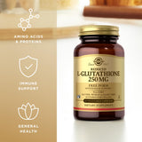 Solgar Réduit L-Glutathione: emballage sans gluten, adapté aux régimes spécifiques.