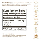 Solgar Réduit L-Glutathione: étiquette visible, traçabilité et informations produit claires.