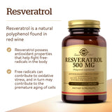 Solgar Resveratrol : étiquette et design clair pour connaître les ingrédients.