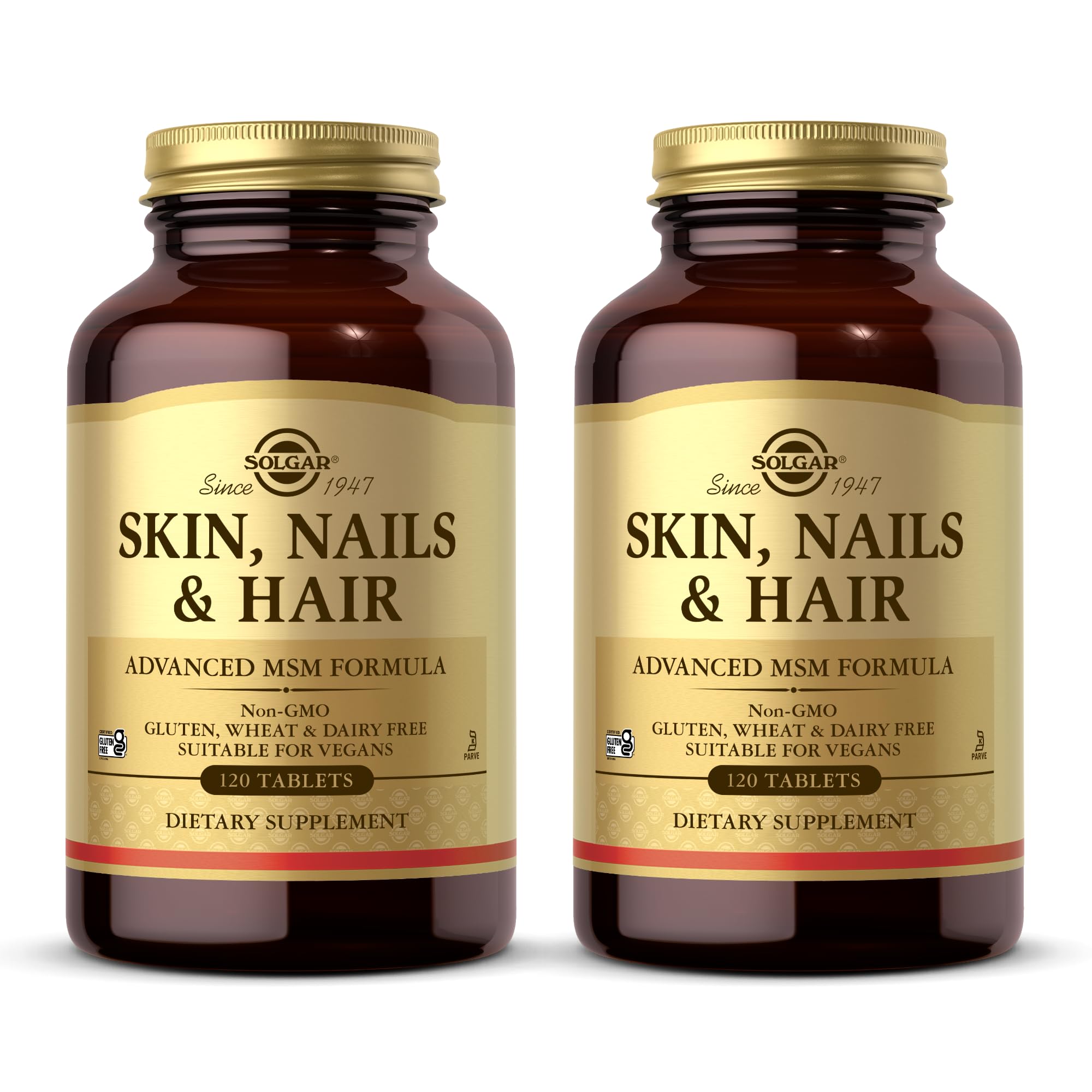 Solgar Skin, Nails & Hair — pack de 2 tablettes, soutien quotidien du collagène.