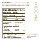 Capsules molles Solgar Super GLA 300mg, faciles à intégrer à un repas.