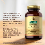 Solgar Tonalin CLA 1300 mg - notice ingrédients et source sans OGM