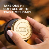 Solgar Ubiquinol 100 mg – boîte ouverte montrant le format pratique.
