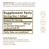 Solgar Ubiquinol 100 mg – étiquette claire et lisible.