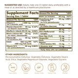 Solgar Ultimate B+C Complex, étiquette claire indiquant les vitamines B et C pour l'énergie.