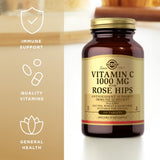 Solgar Vitamine C 1000 mg étiquette claire et informations essentielles