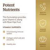 Solgar vitamine C 500 mg avec cynorrhodon, non-OGM, qualité éprouvée.