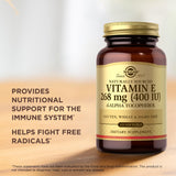 Solgar Vitamine E 268 mg – Formulation alpha-tocopherol facile a digerer.