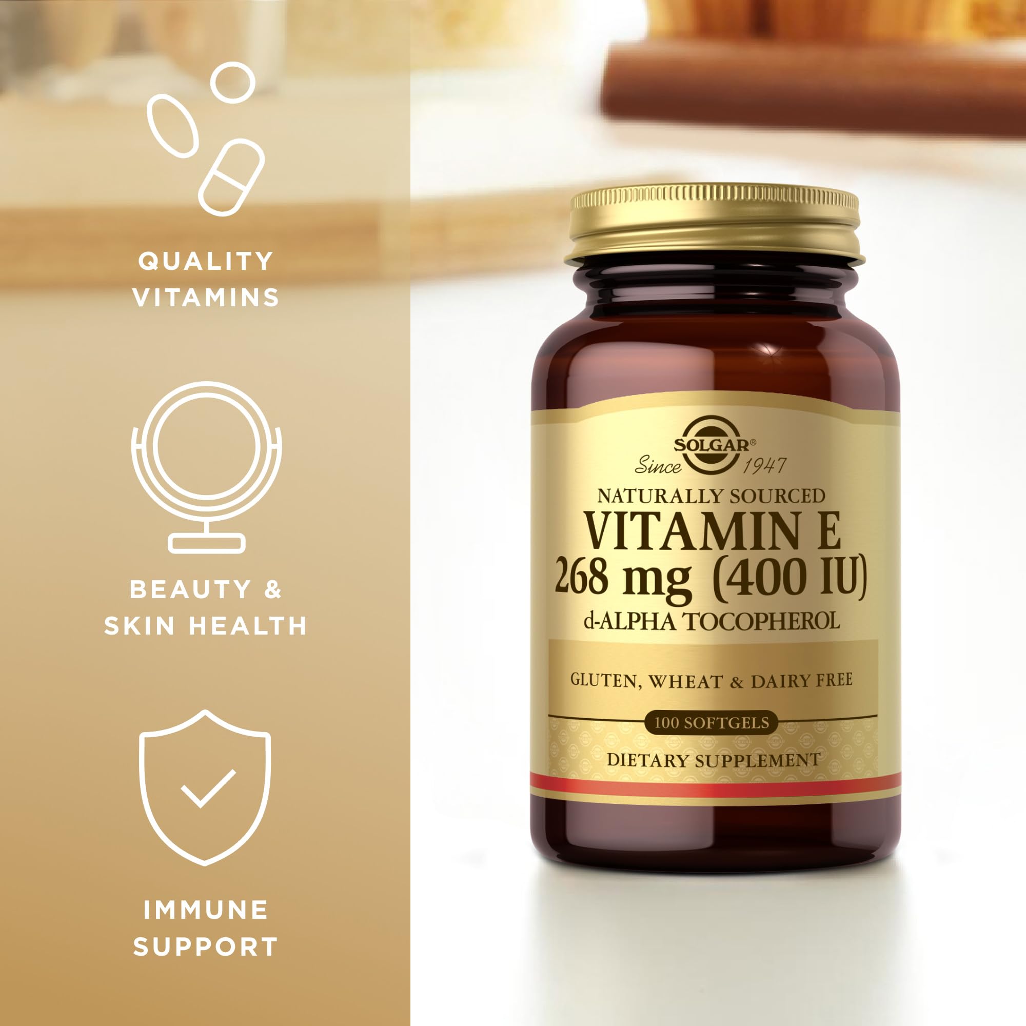 Solgar Vitamine E 268 mg – Label qualite et traceabilite.