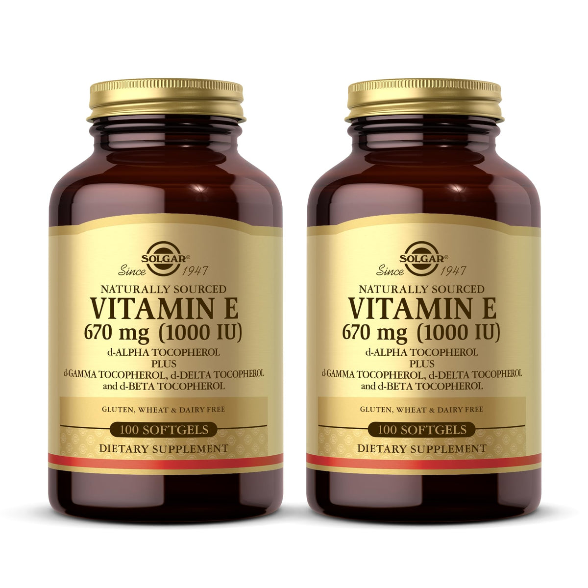 Solgar Vitamine E 670 mg: bouteille de softgels pour une utilisation quotidienne.