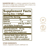 Solgar Vitamine E 670 mg: softgels visibles dans l'emballage pratique.