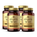 Solgar vitamine K2 MK7, gélules végétales en bouteille, soutien potentiel des os.