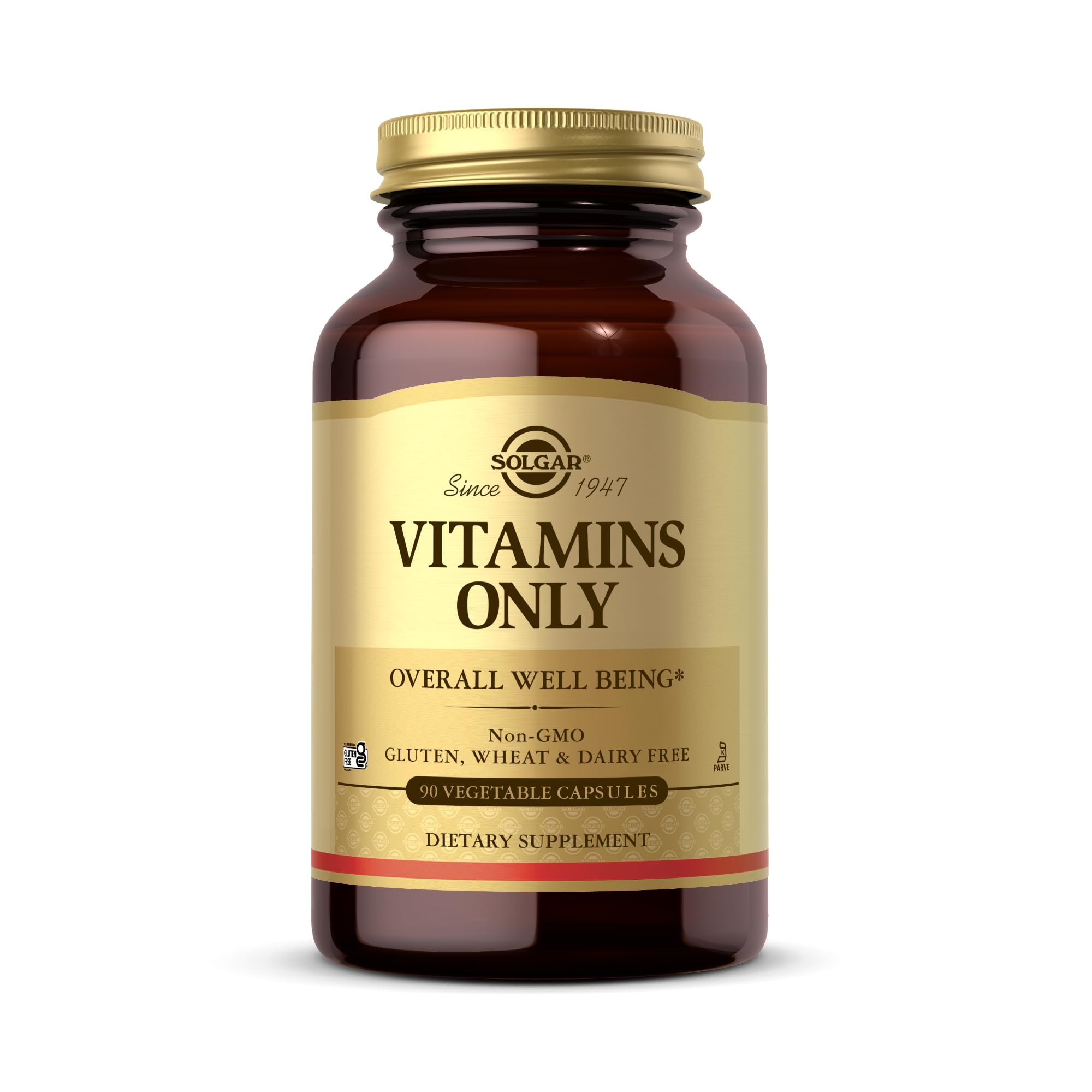 Solgar Vitamines uniquement, bouteille de gelules vegetales, pratique dans la routine quotidienne.