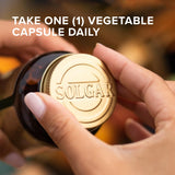 Solgar Vitamines uniquement, capsules vegetales faciles à prendre au quotidien.