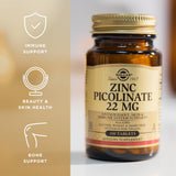Solgar Zinc Picolinate tablettes, format facile à avaler