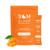 Som Sleep, boîte de poudre sommeil Tangerine, pratique et sans sucre pour le soir.