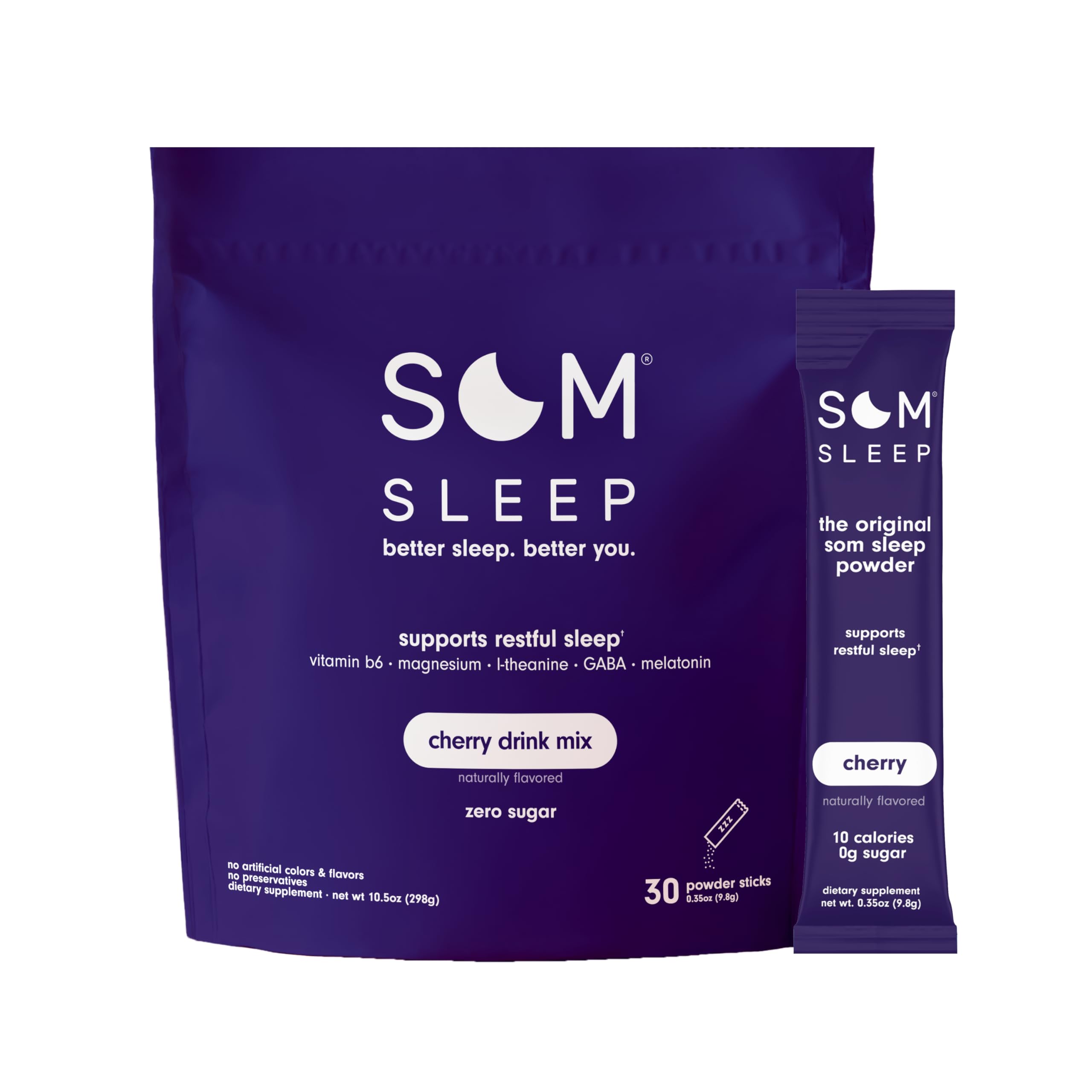 Som Sleep sachets cerise : peut favoriser l’endormissement et un sommeil réparateur.