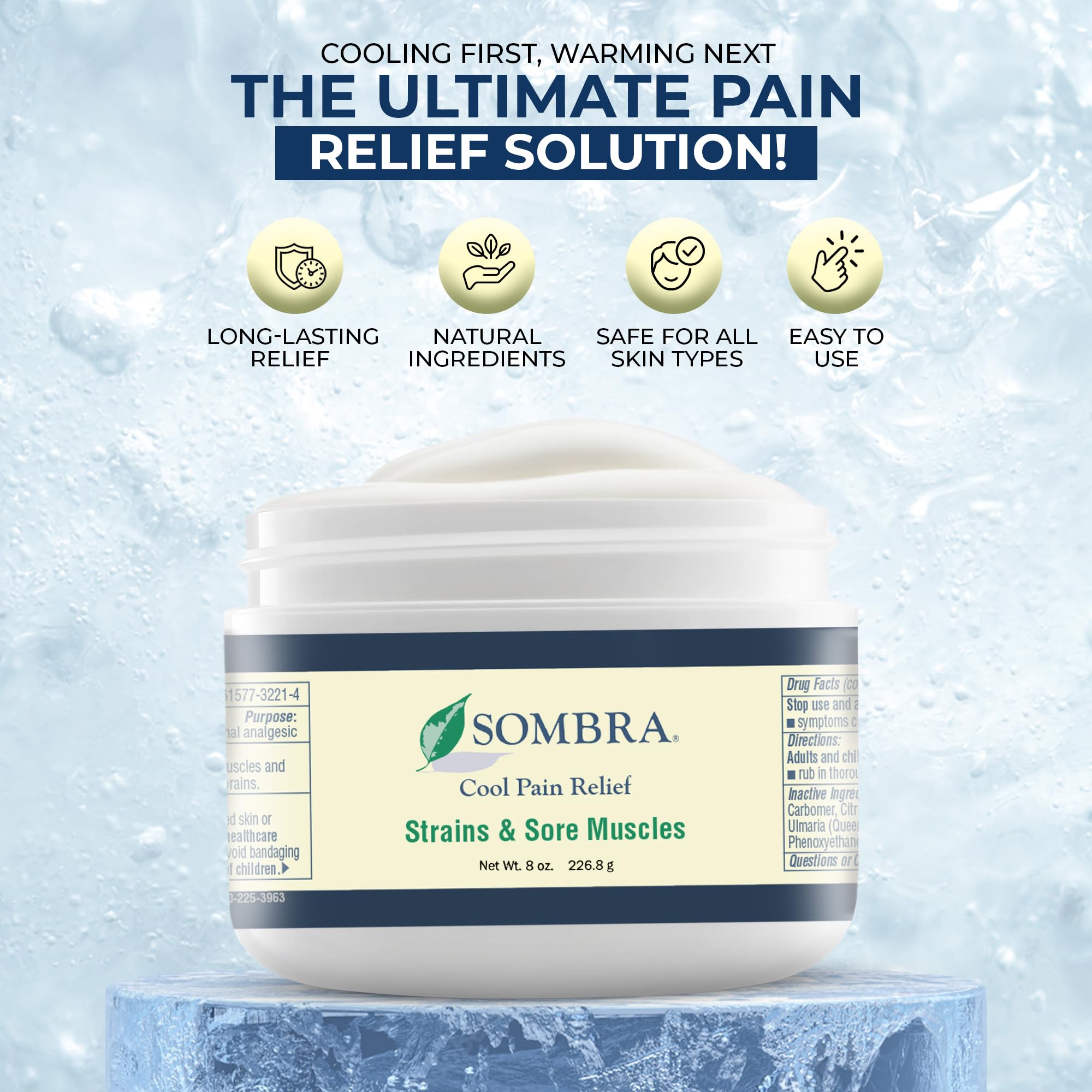 Sombra Gel après exercice, apaise les muscles sollicités.