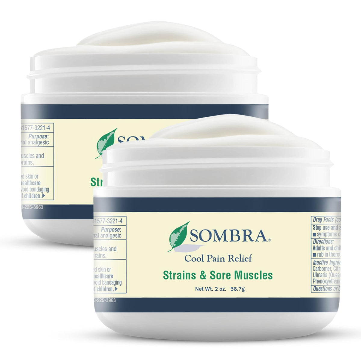 Sombra Gel Refroidissant dans le pot 2oz, soulage rapidement les douleurs articulaires.