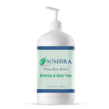 Gel-relief 32oz Sombra avec pompe, soulage rapidement les douleurs musculaires.
