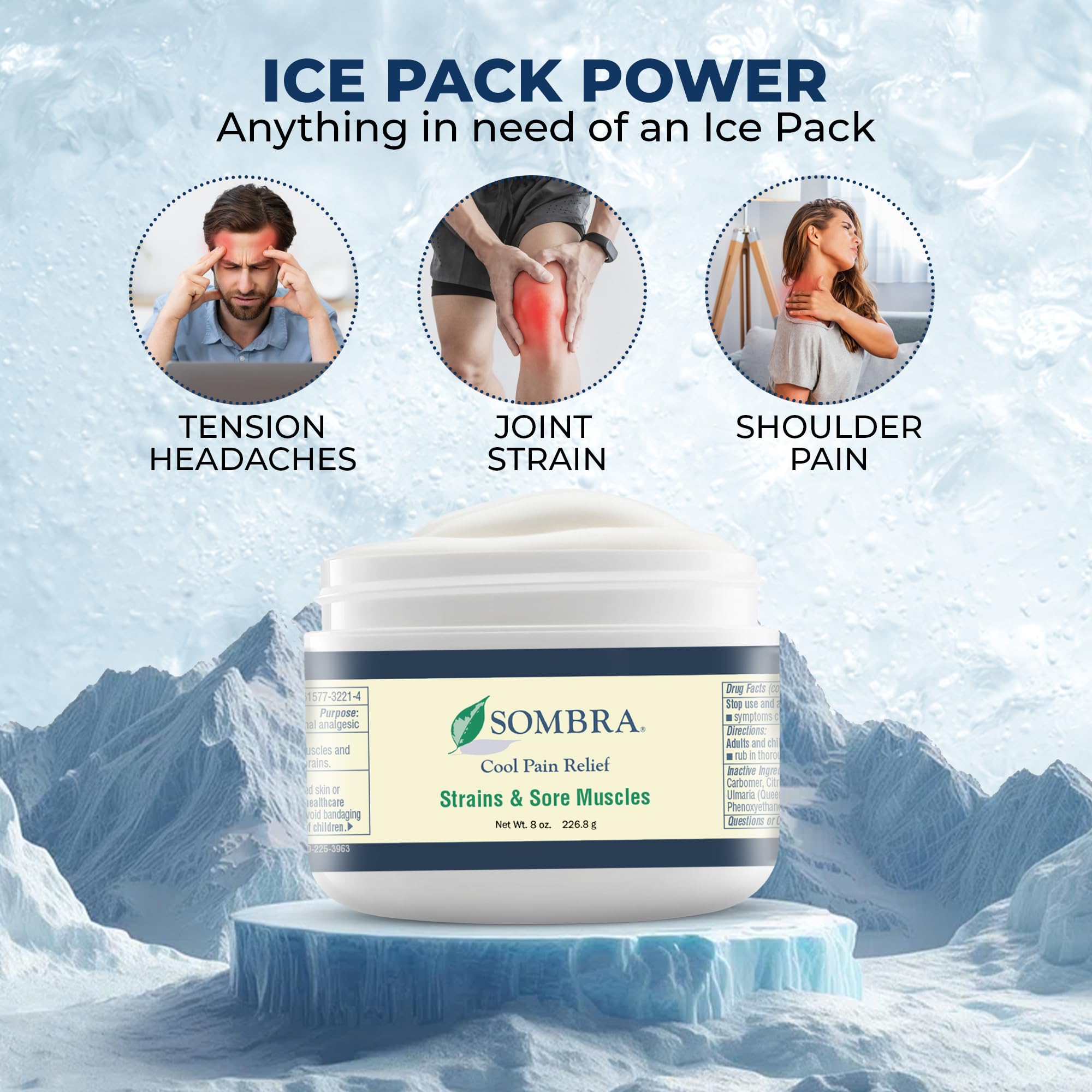 Gel Sombra, sensation froide contrôlée, idéal après activité physique.
