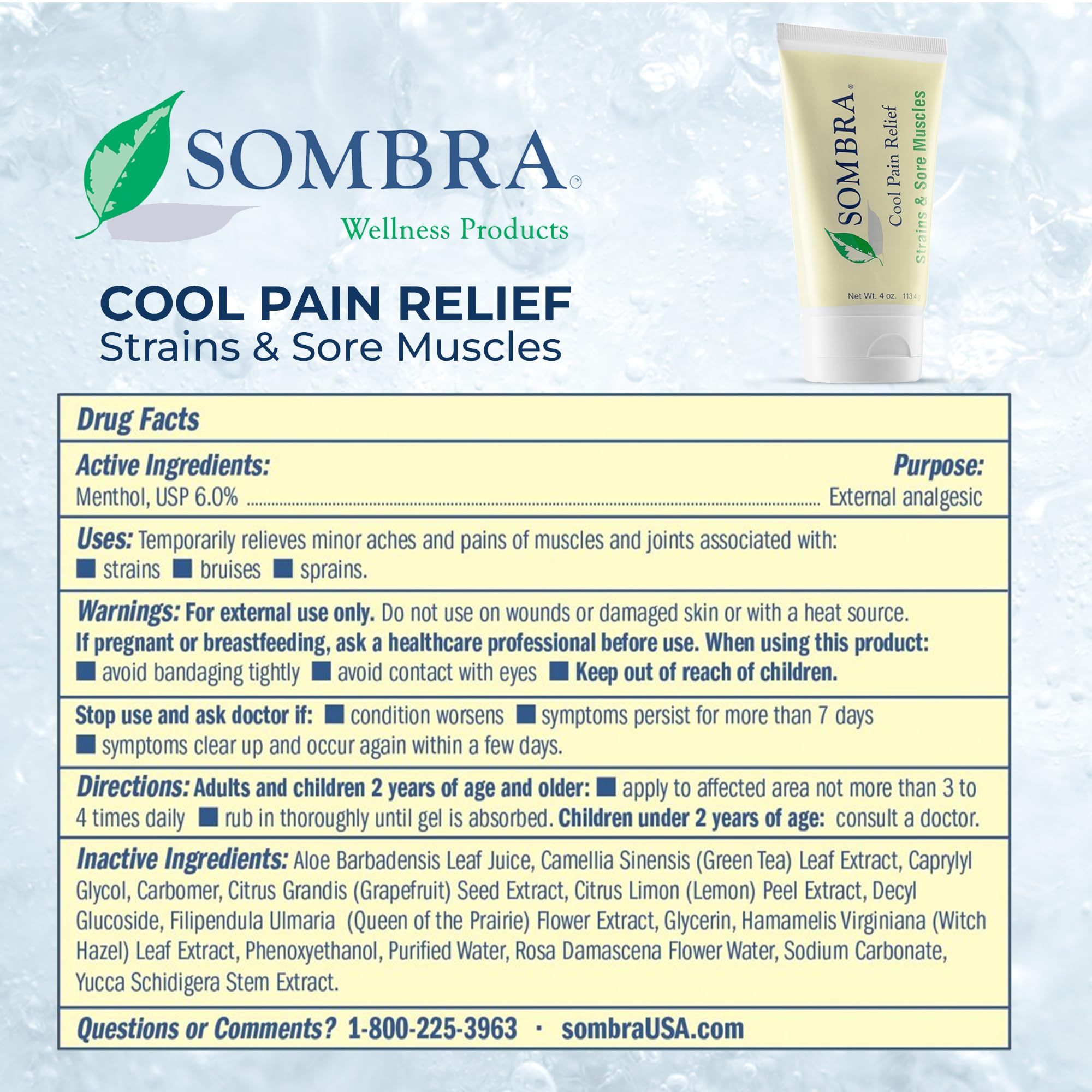 Sombra Original Gel Froid pratique d'emploi domestique ou en salle de sport.