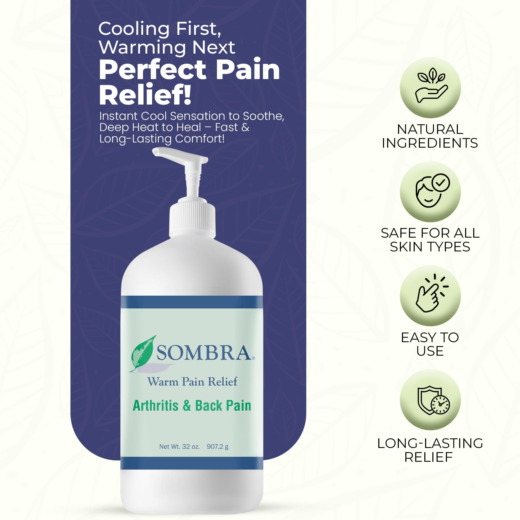 Sombra relief dual froid et chaleur, pour articulations et muscles.