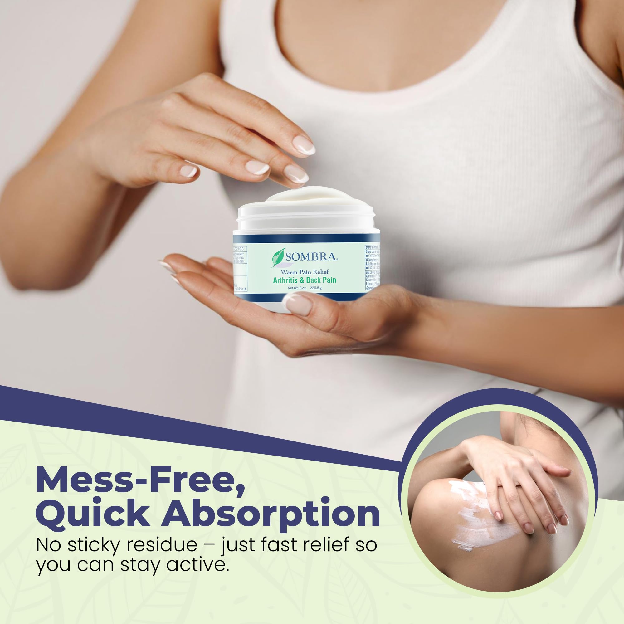 Sombra gel thérapie chaude – ingrédients végétaux camphre et menthol.