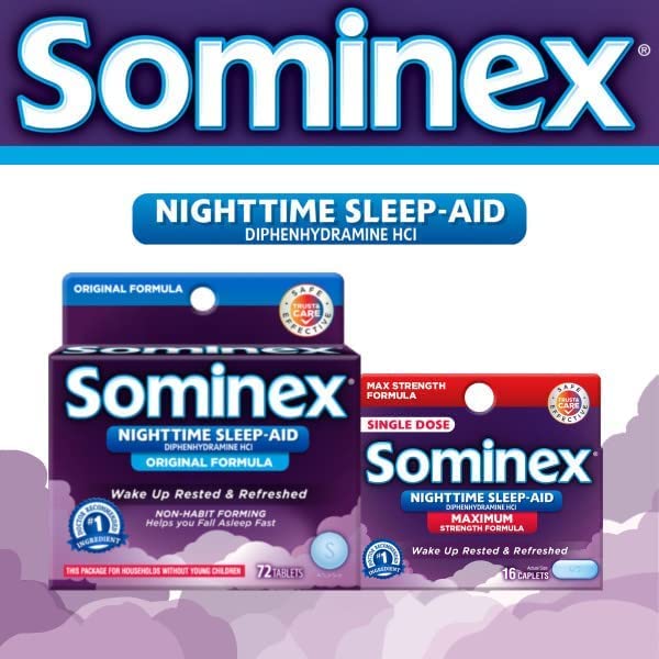Sominex comprimés - Utilisation nocturne ciblée pour le sommeil