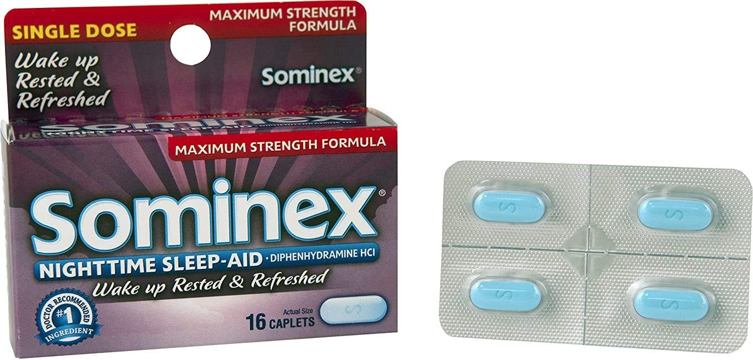 Sominex-emballage-pack-six: pack économique pour sommeil occasionnel.