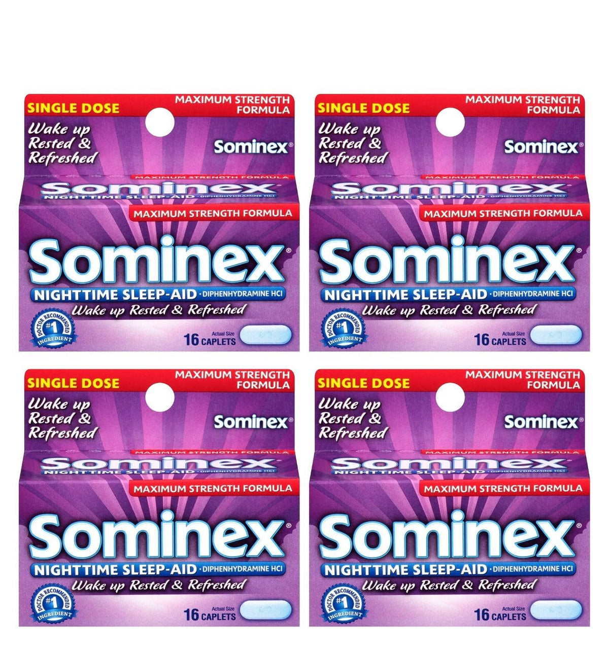 Sominex flacon caplets aide-sommeil nocturne pour routine du soir