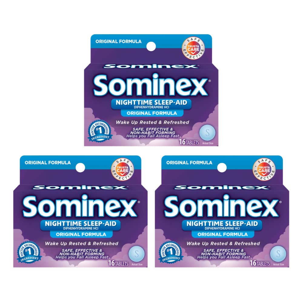 Sominex force maximale - Boîte 16 comprimés prête à une nuit potentiellement reposante