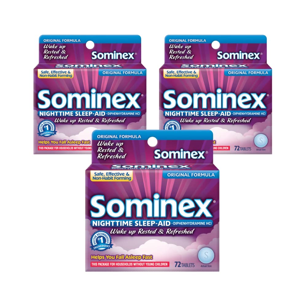 Sominex Max tablettes somnolites pour favoriser l'endormissement.