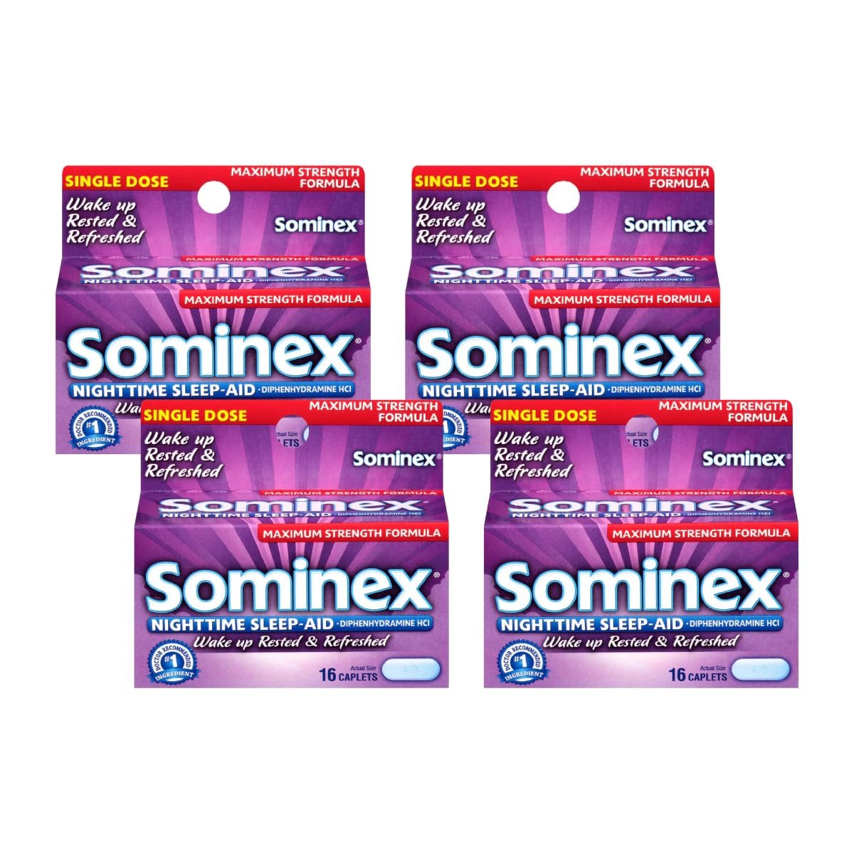 Sominex capsules nuit-emballage: pratique pour la routine nocturne.