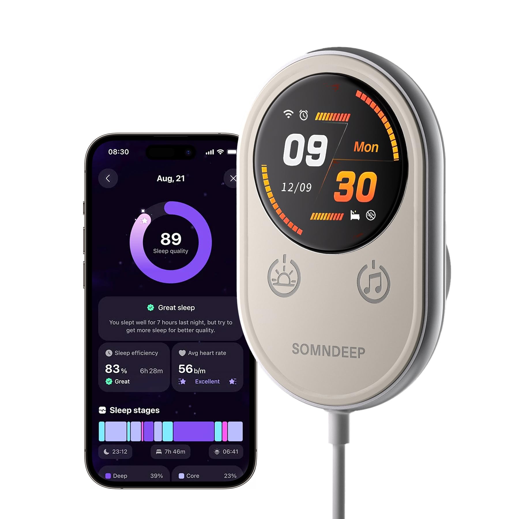 SOMNDEEP monitor radar sans contact surveillant les signes vitaux discrètement