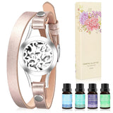 Bracelet-diffuseur SOMORA avec motif floral: diffusion légère au quotidien.