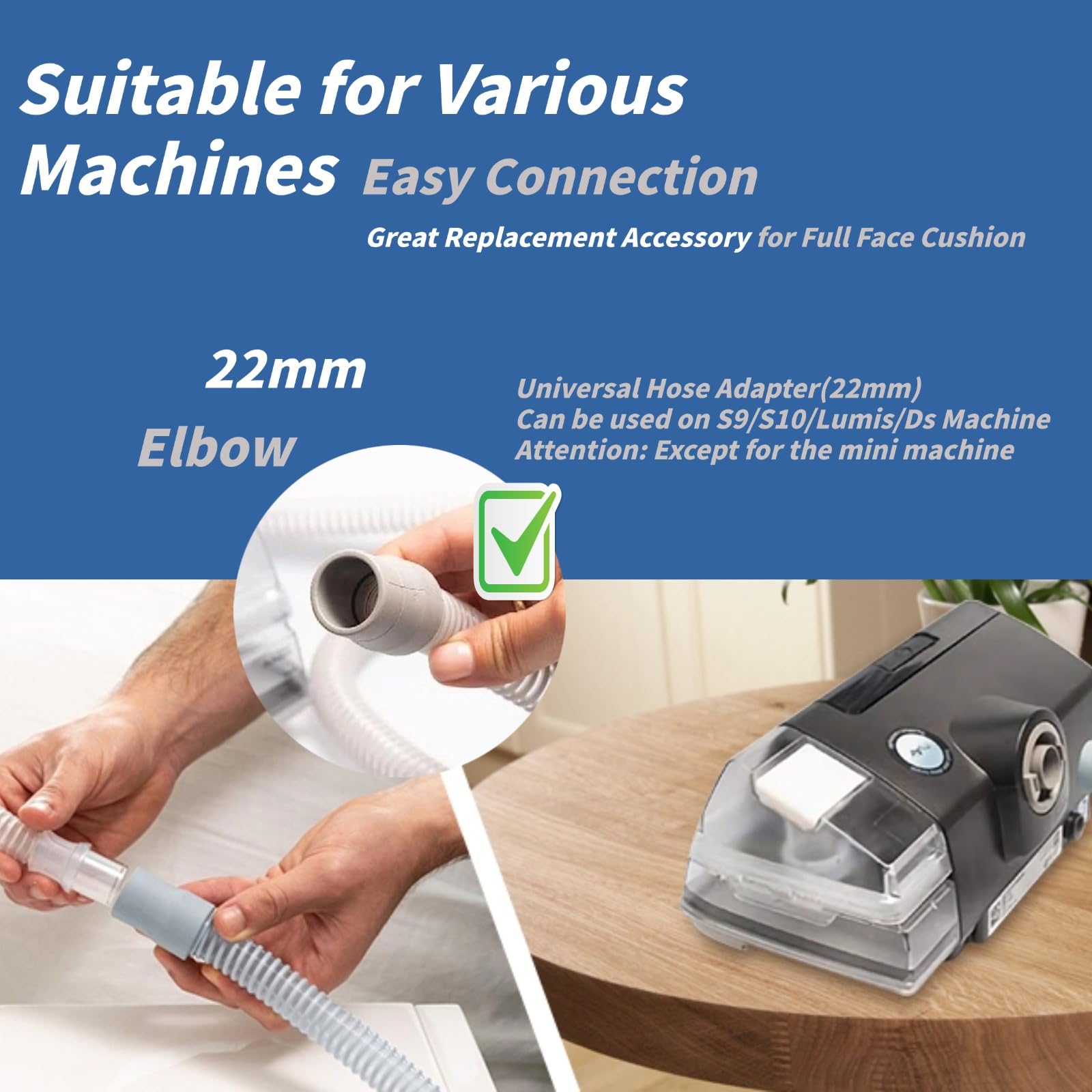 Sonalux coude CPAP : connexion flexible et ajustable