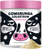 SonoHealth Cowabunga Colostrum en bouteille, soutien potentiel à l'immunité et au bien-être.