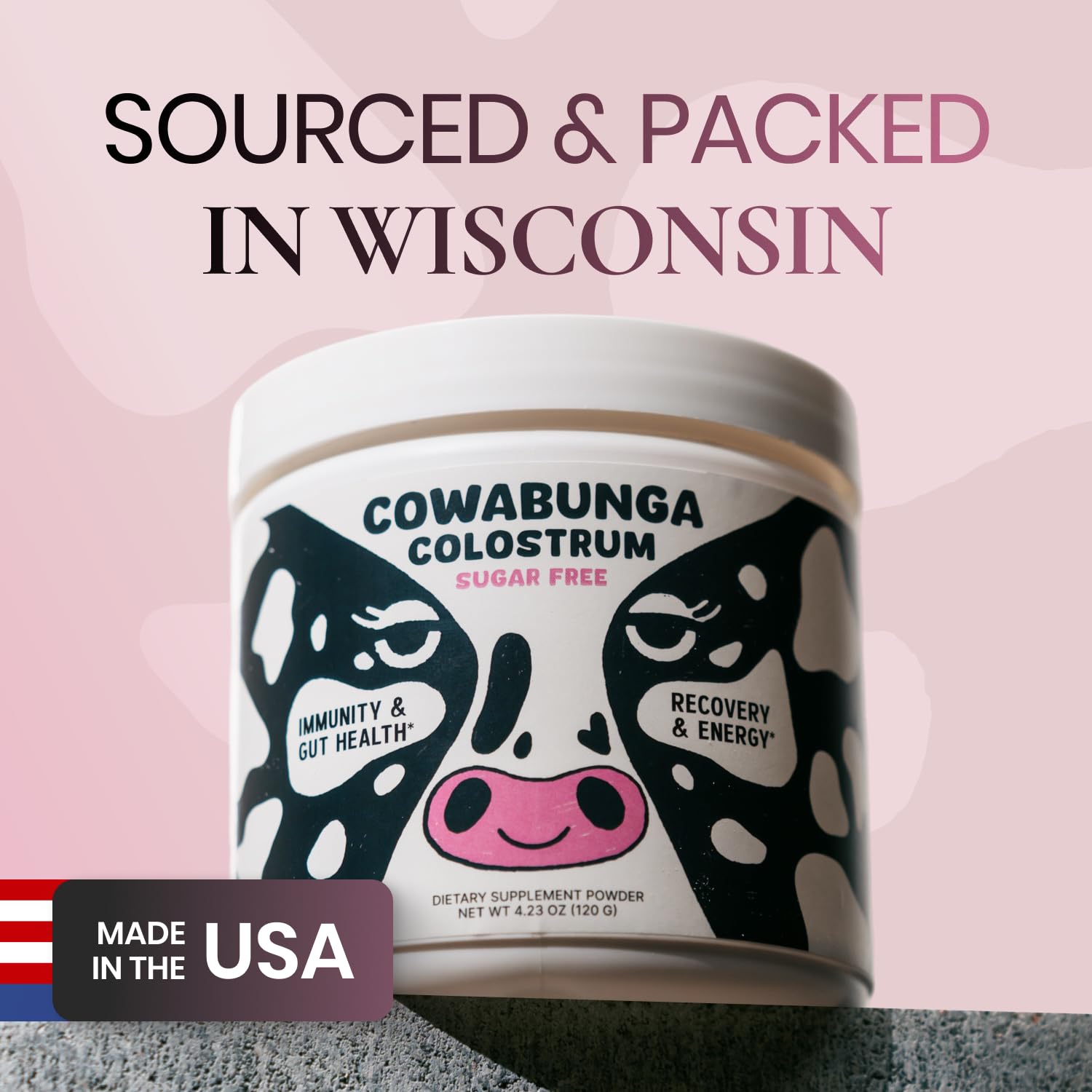 SonoHealth Cowabunga Colostrum – Shake-smoothie: intégration rapide dans un smoothie pratique.