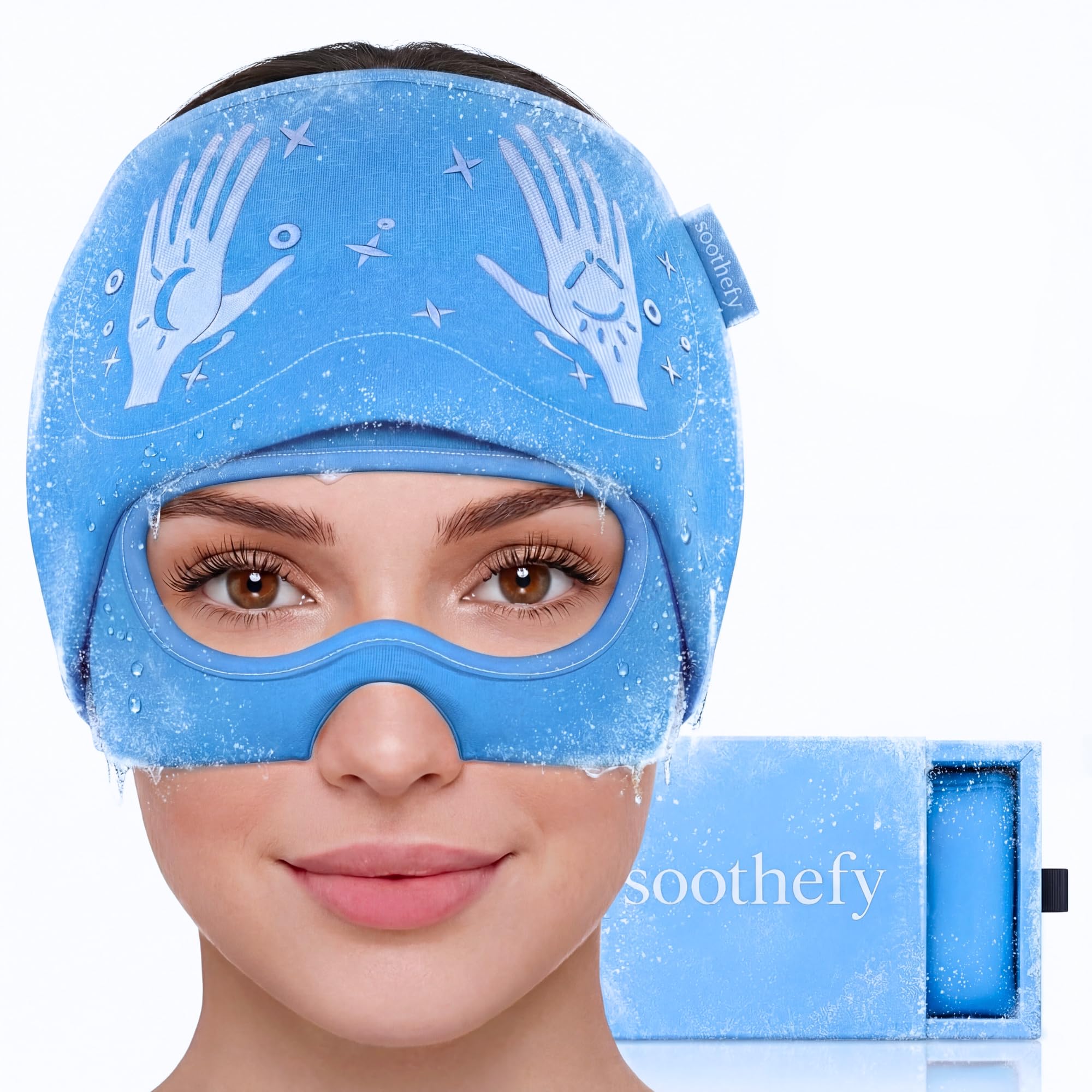 Soothefy Migraine Cap – tissu ultra-doux pour un porté confortable.