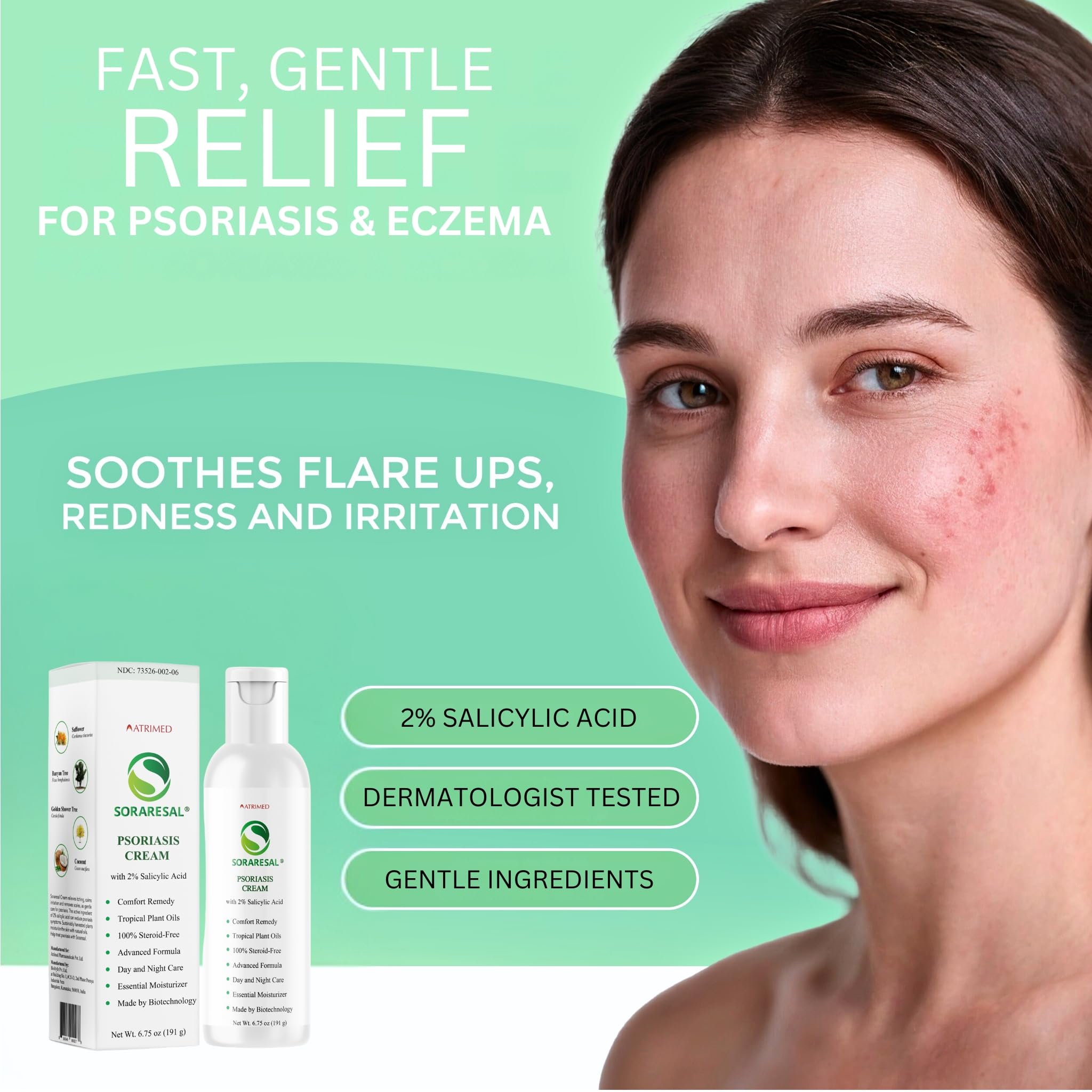 SORARESAL crème eczema – hydratation et confort des zones sèches
