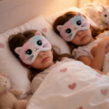 Masque Sorcristy Chaton Rose: léger et confortable pour siestes et nuits.