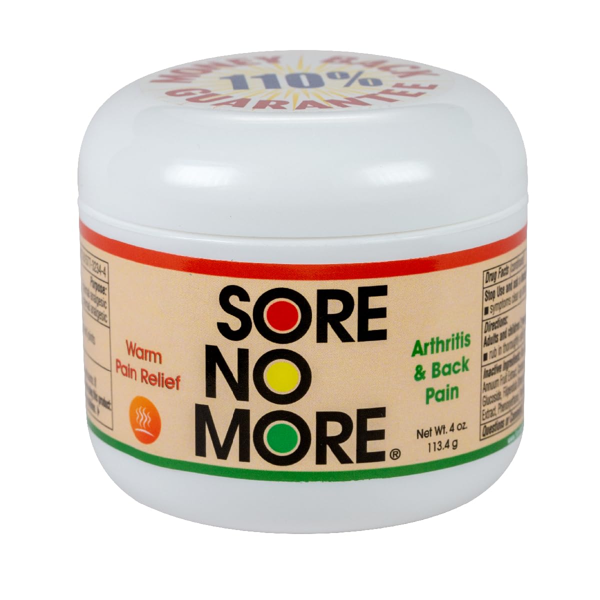Sore No More Crème Chaude dos-relief, soulage les tensions quotidiennes rapidement